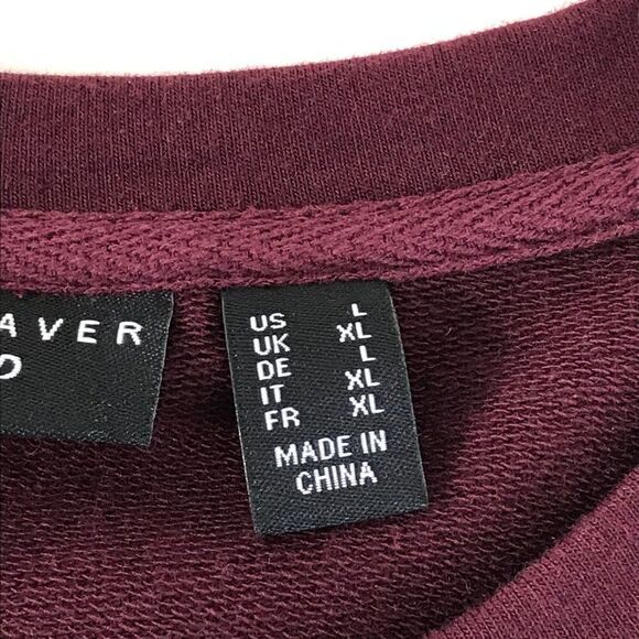 Susan Graver Weekend French Terry Embellished Top Women's Large Burgundy Holiday - Picture 10 of 12